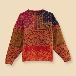 FARM Rio Multicolor Patchwork Sweatshirt